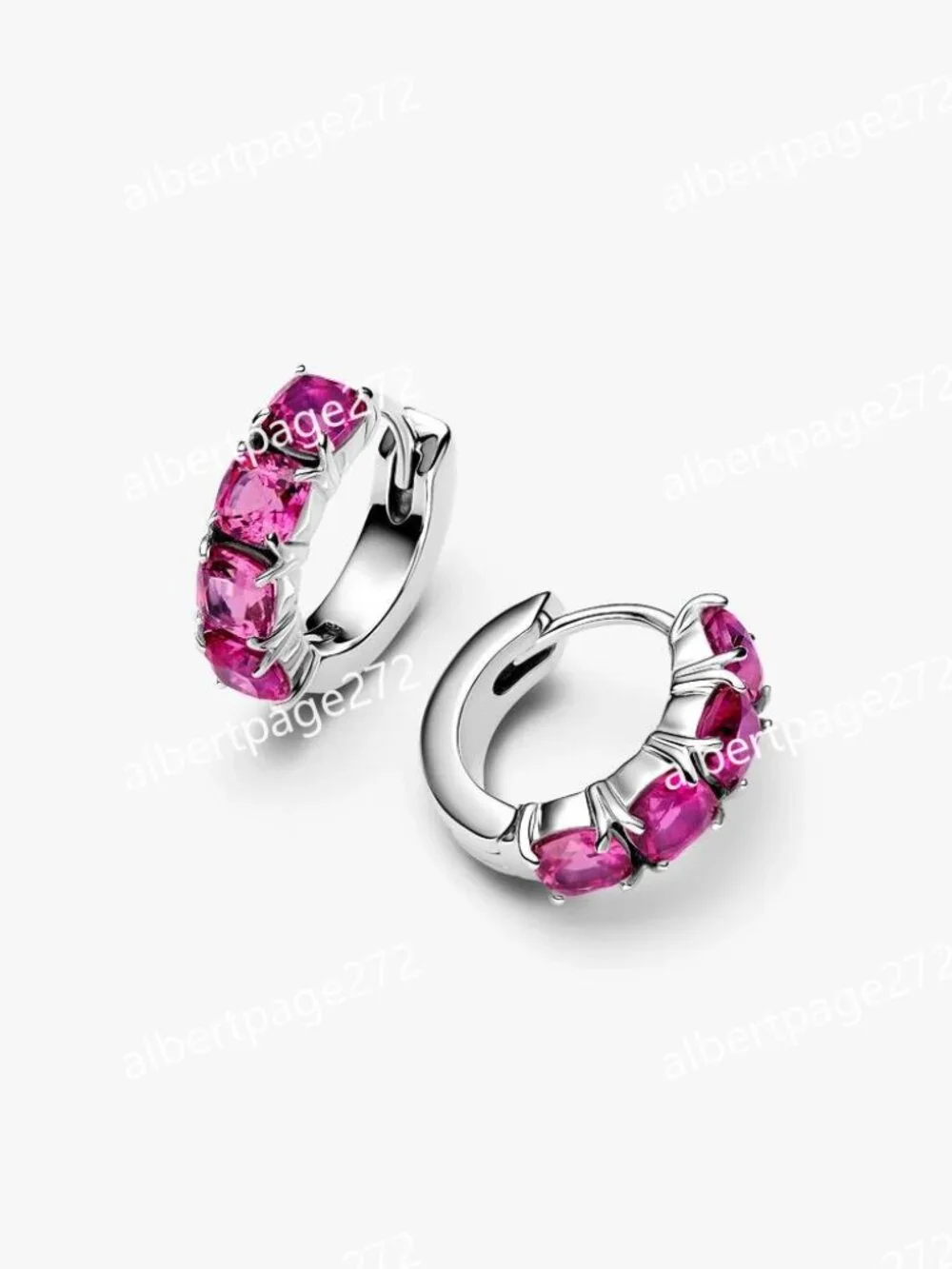 Pink Hoop Earrings